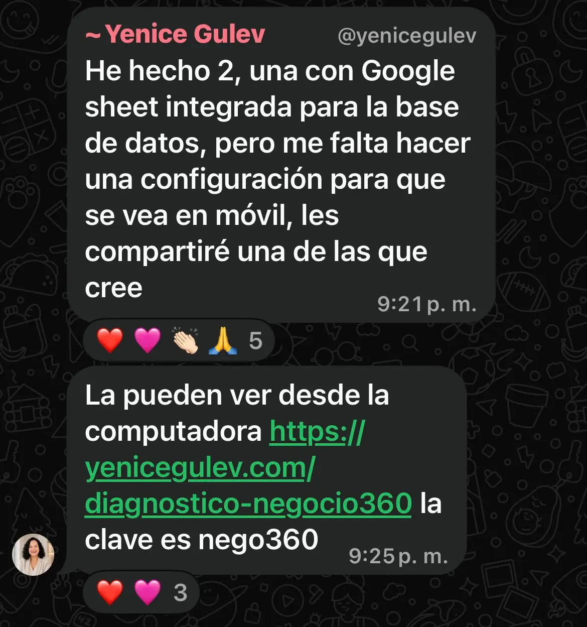 Testimonio de una participante que creó herramientas digitales